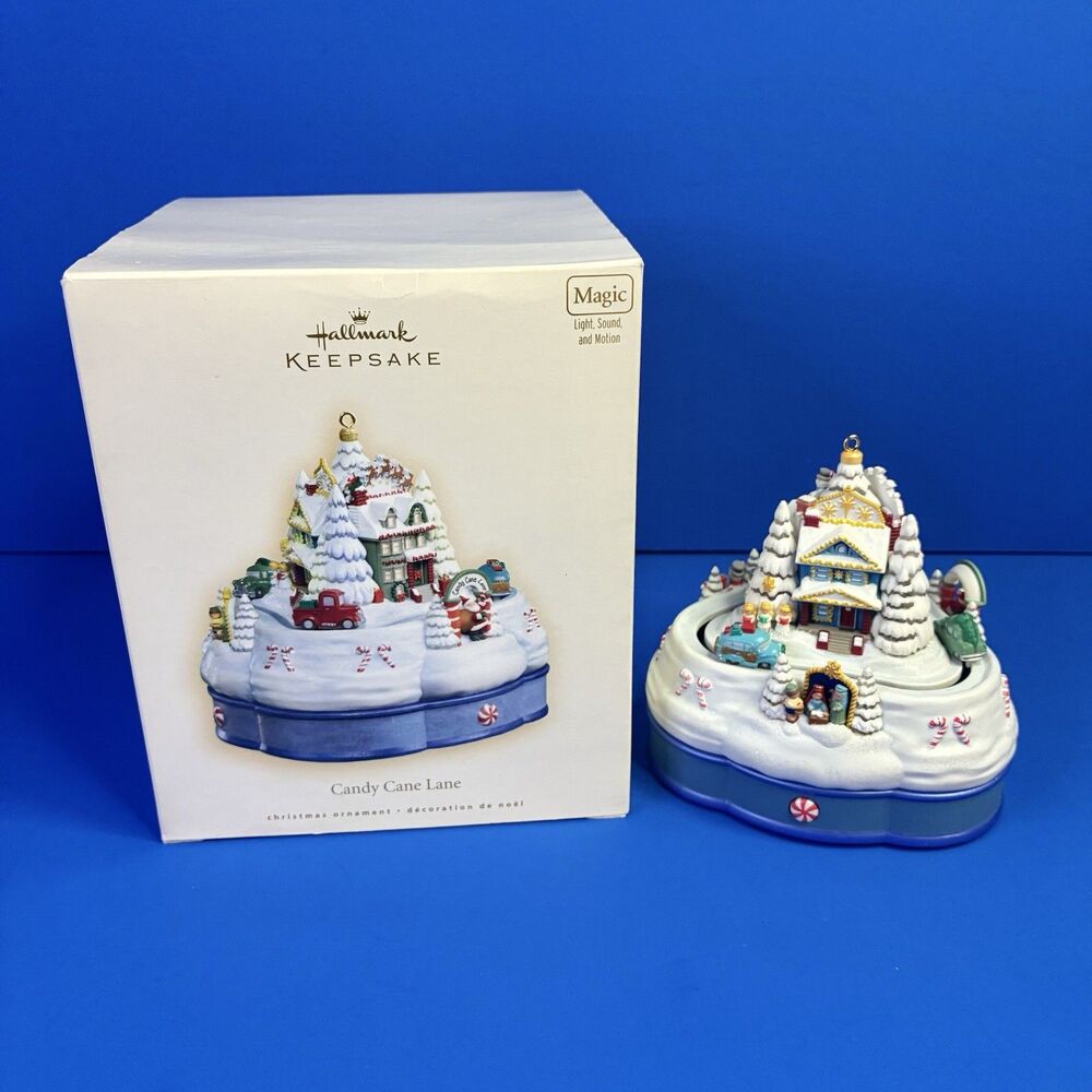 Hallmark Keepsake Candy Cane Lane Christmas Ornament Magic Lighted Sound Motion